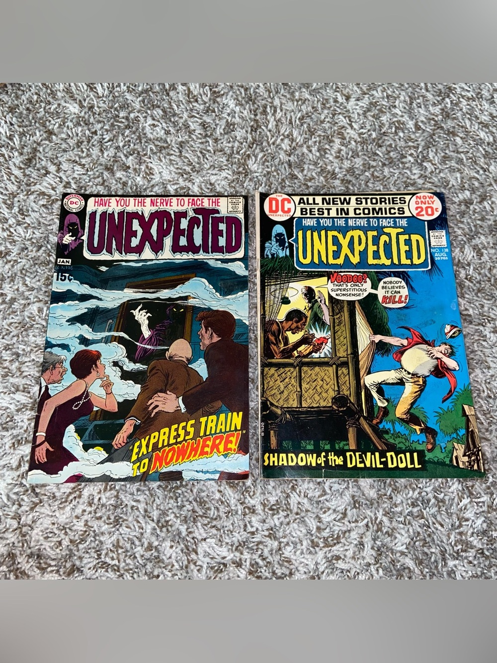 VINTAGE 1970-72 DC COMICS The Unexpected Horror Silver Bronze Age Lot Of 2ea